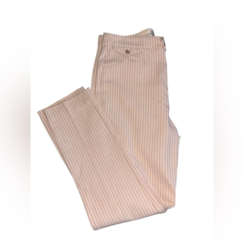 Anthropologie Blush Striped Capris